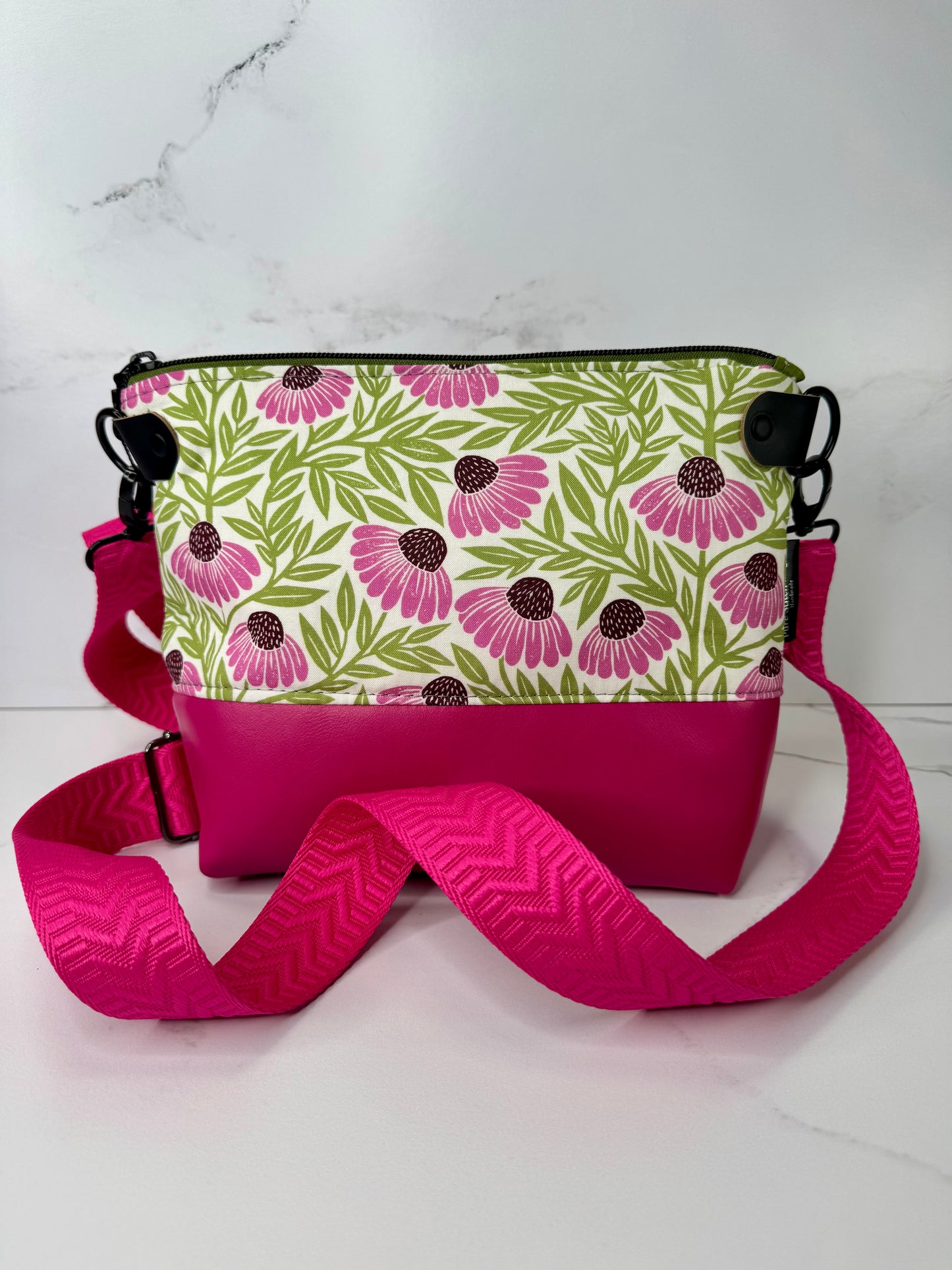 Willow Crossbody - Pink Coneflowers