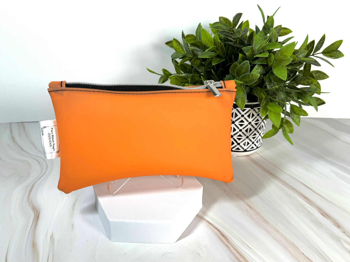 Orange Jelly Zipper Bag