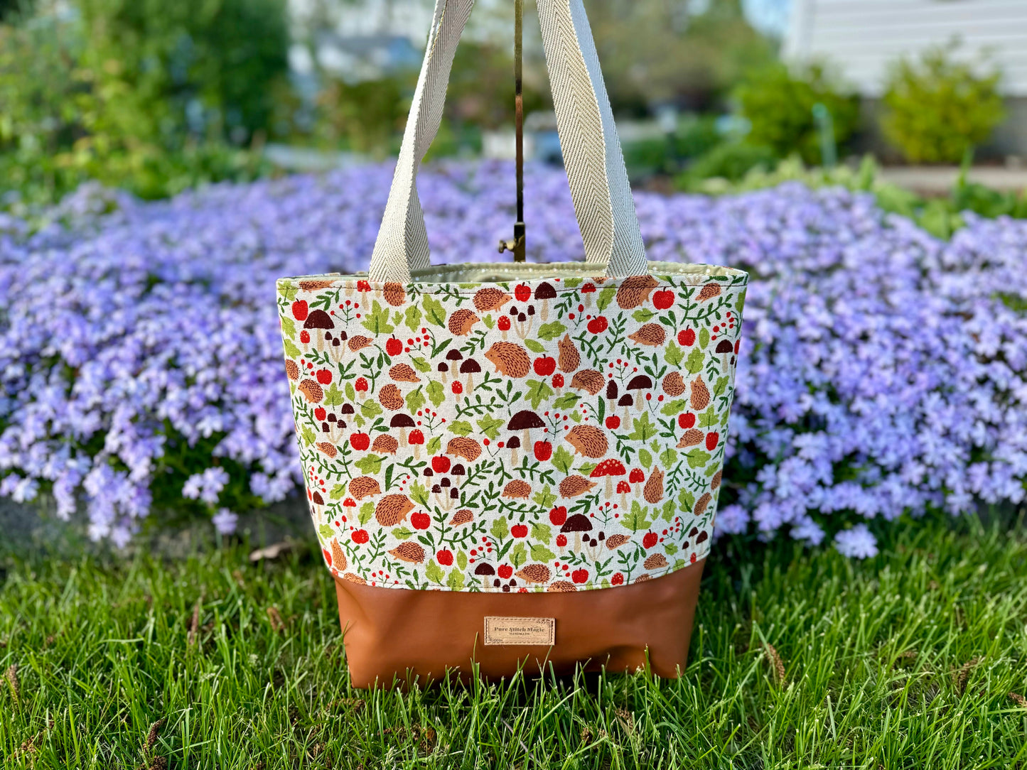 Tuesday Tote- Hedgehogs and Mushrooms Tote Bag
