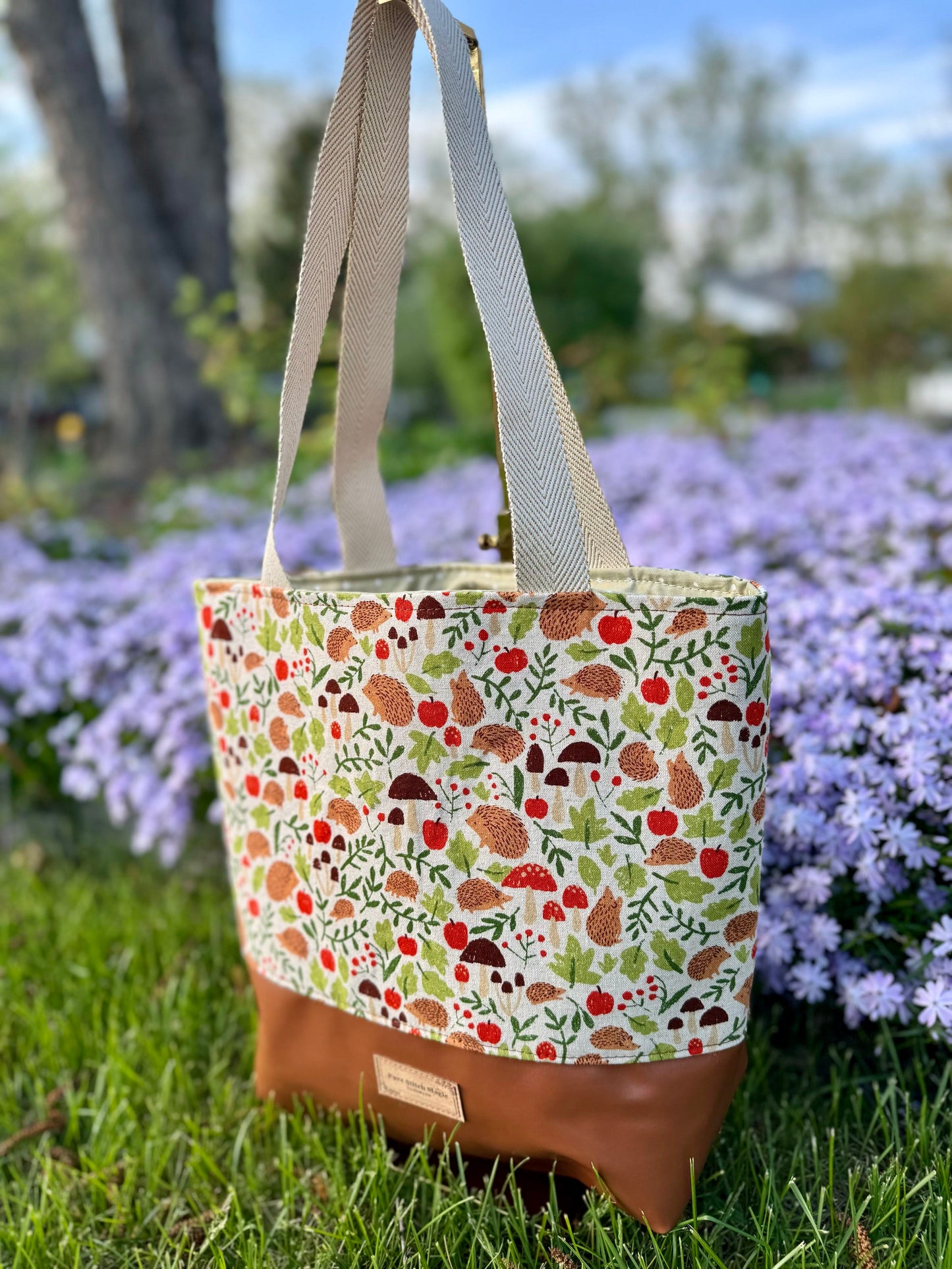 Tuesday Tote- Hedgehogs and Mushrooms Tote Bag