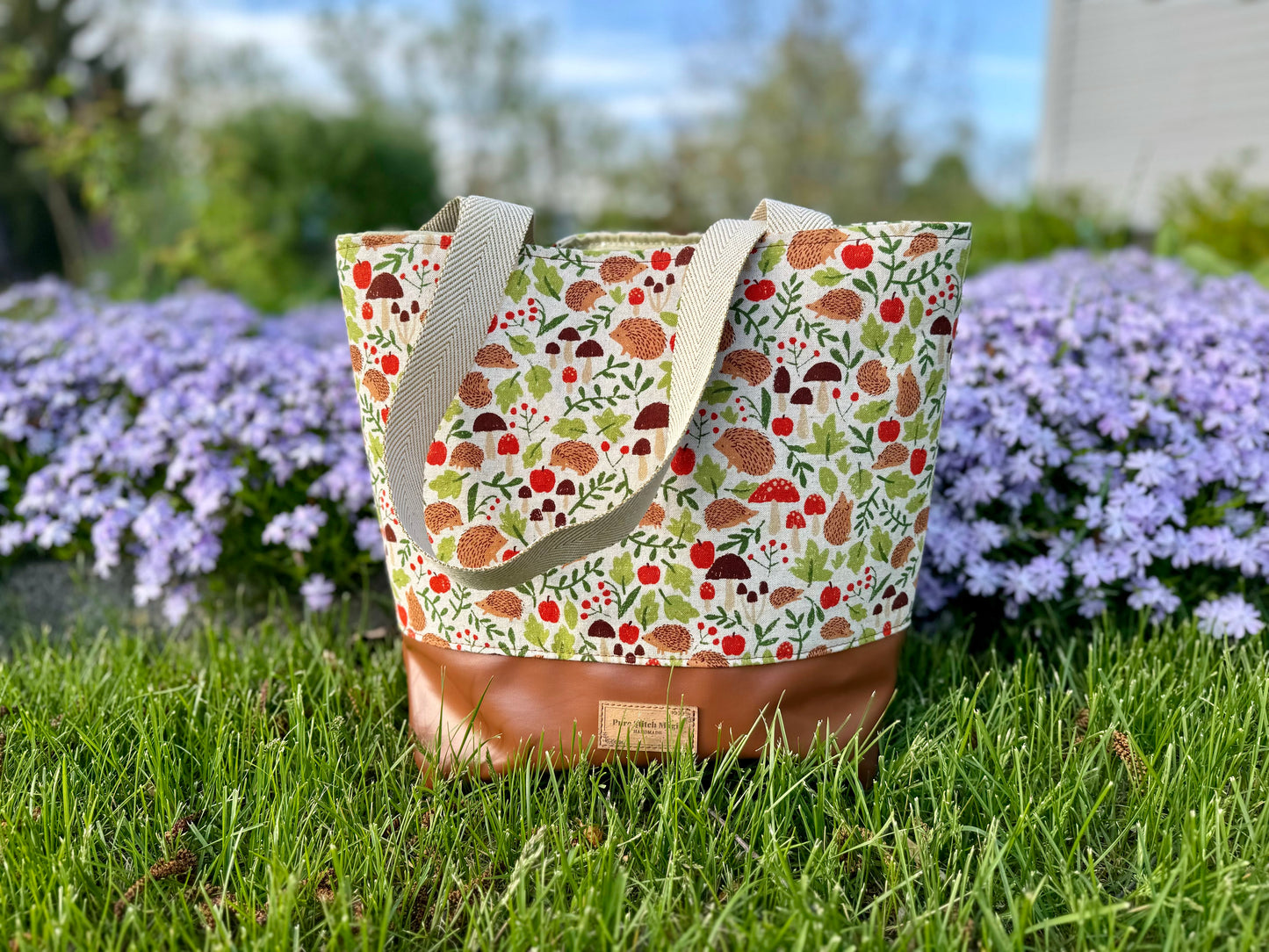 Tuesday Tote- Hedgehogs and Mushrooms Tote Bag