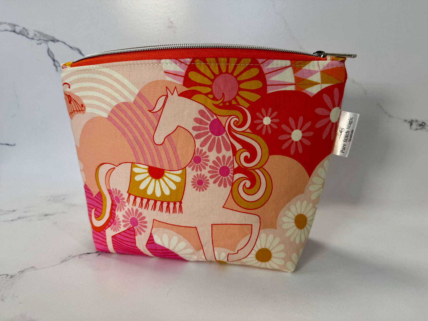 Willow Pouch - Carousel Daydream Makeup Bag | Large | Non-Contrast