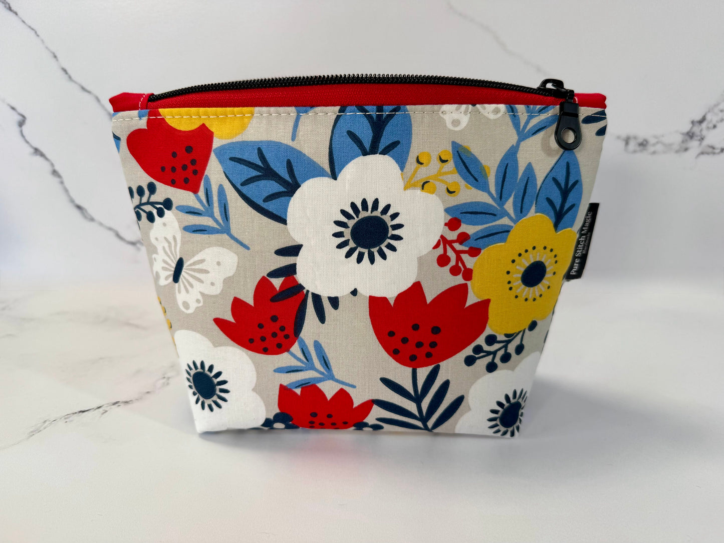 Willow Pouch – Nordic Bloom | Medium Floral Makeup Bag