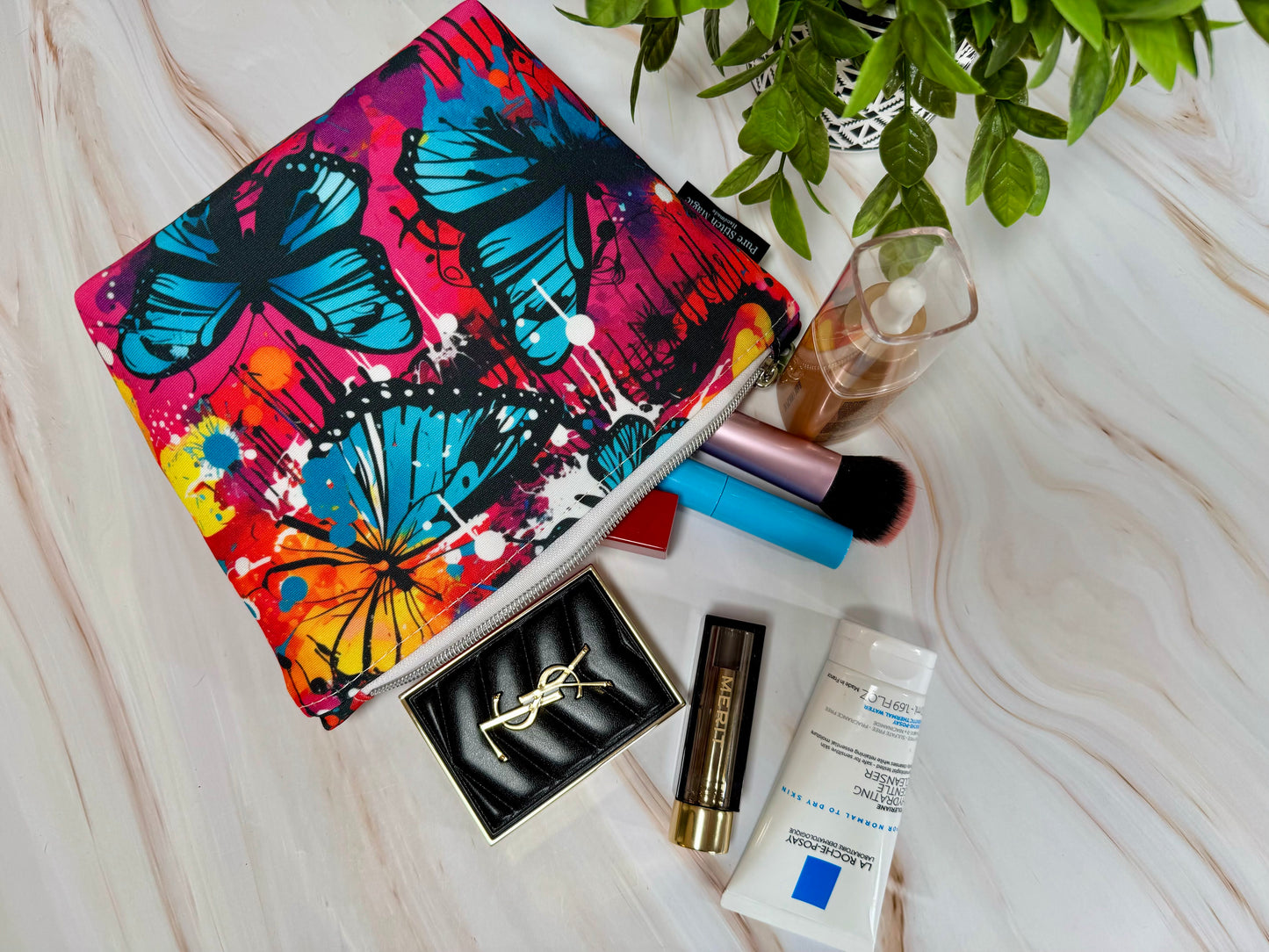 Graffiti Butterfly Travel Zipper Bag