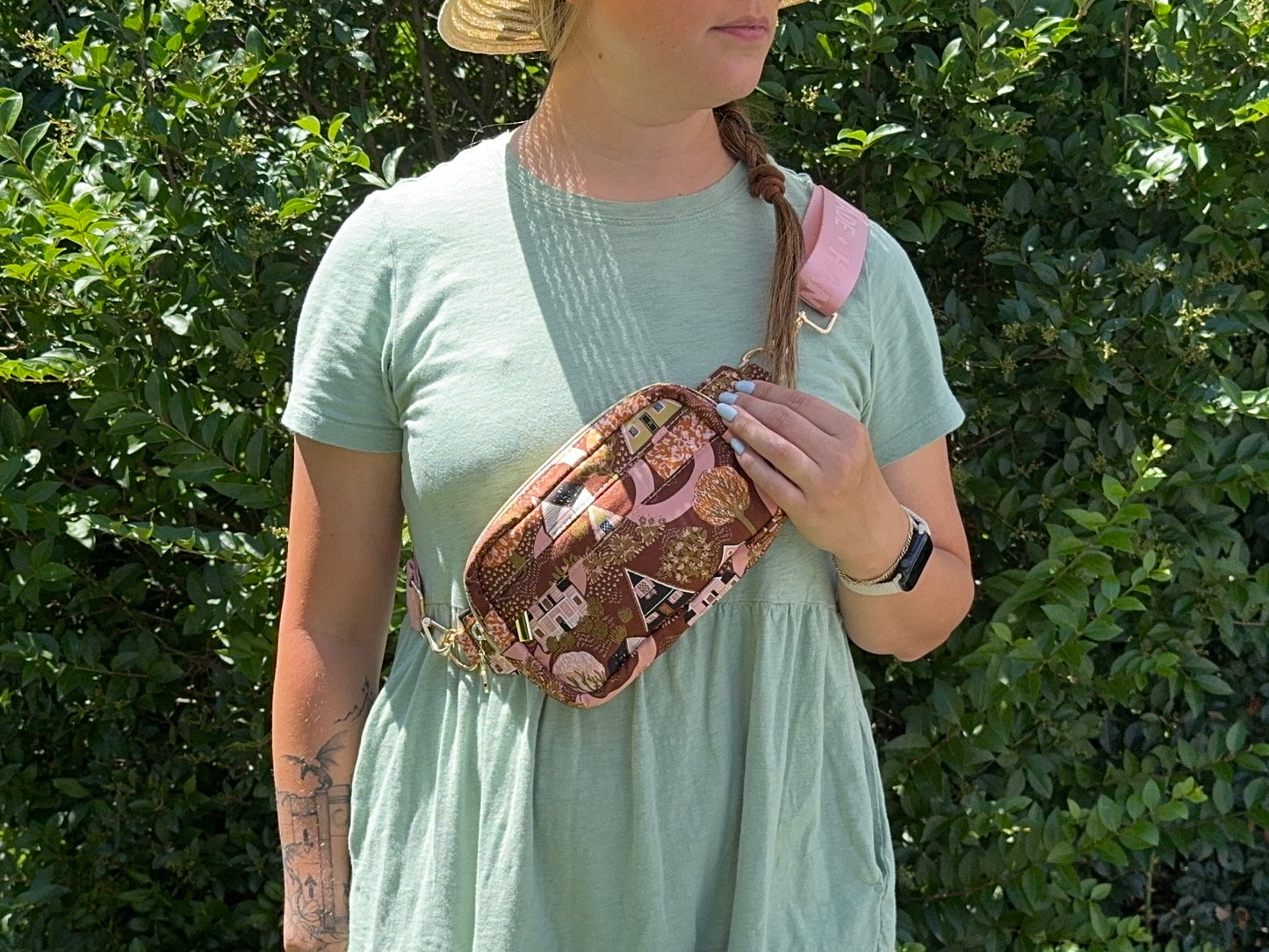 Cottage Kincaid Fanny Pack – Pink Cottagecore Waist Bag