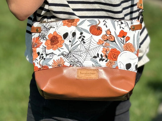 Orange Haunted Garden Crossbody Bag