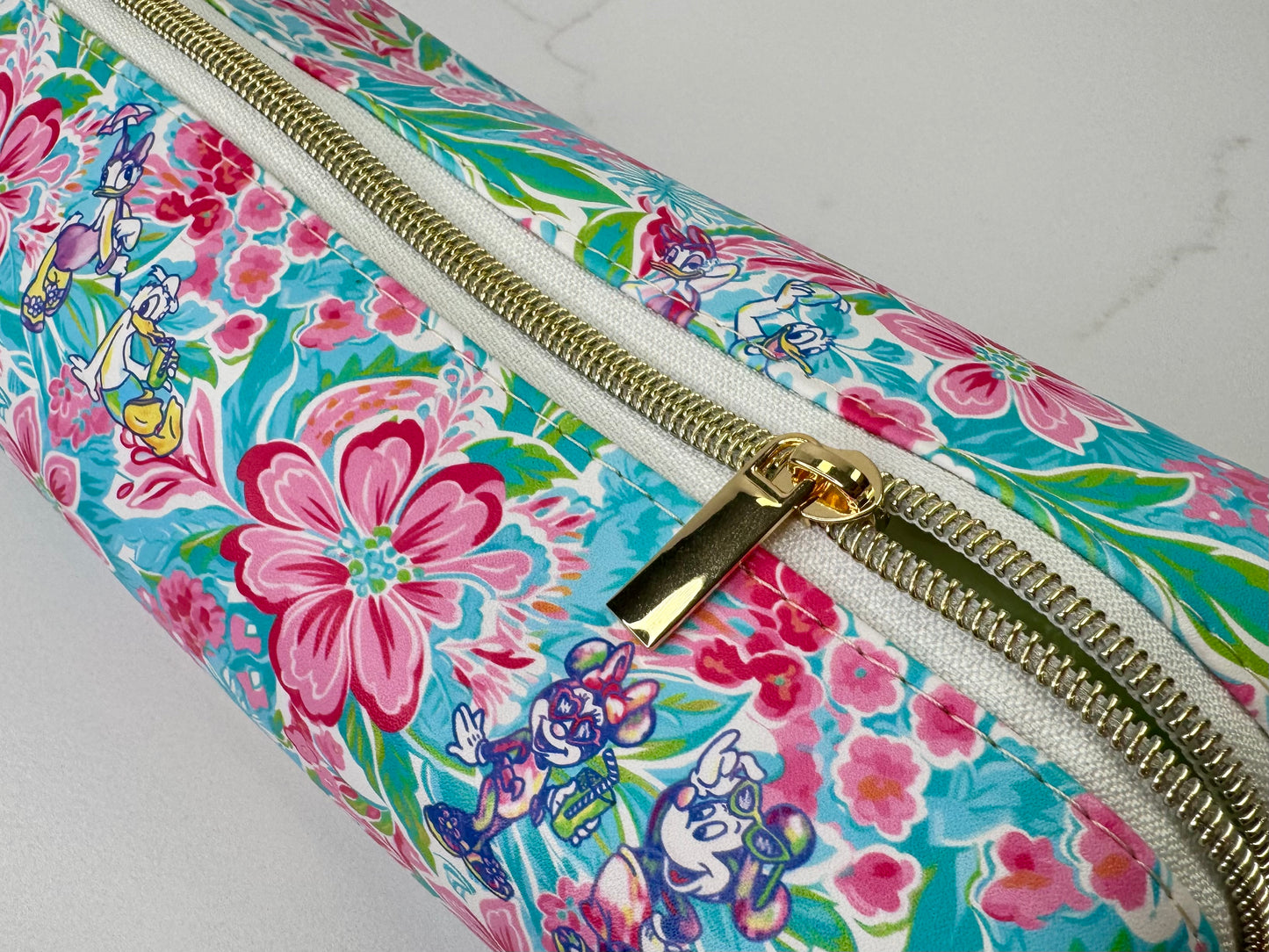Island Adventure Blue & White Floral Boxy Bag