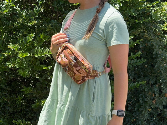 Cottage Kincaid Fanny Pack – Pink Cottagecore Waist Bag