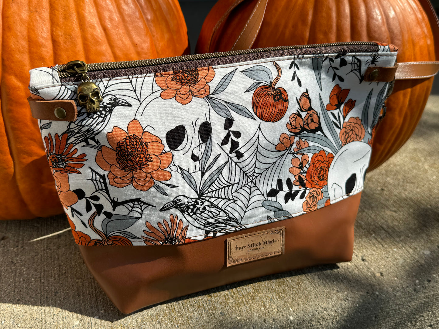 Orange Haunted Garden Crossbody Bag