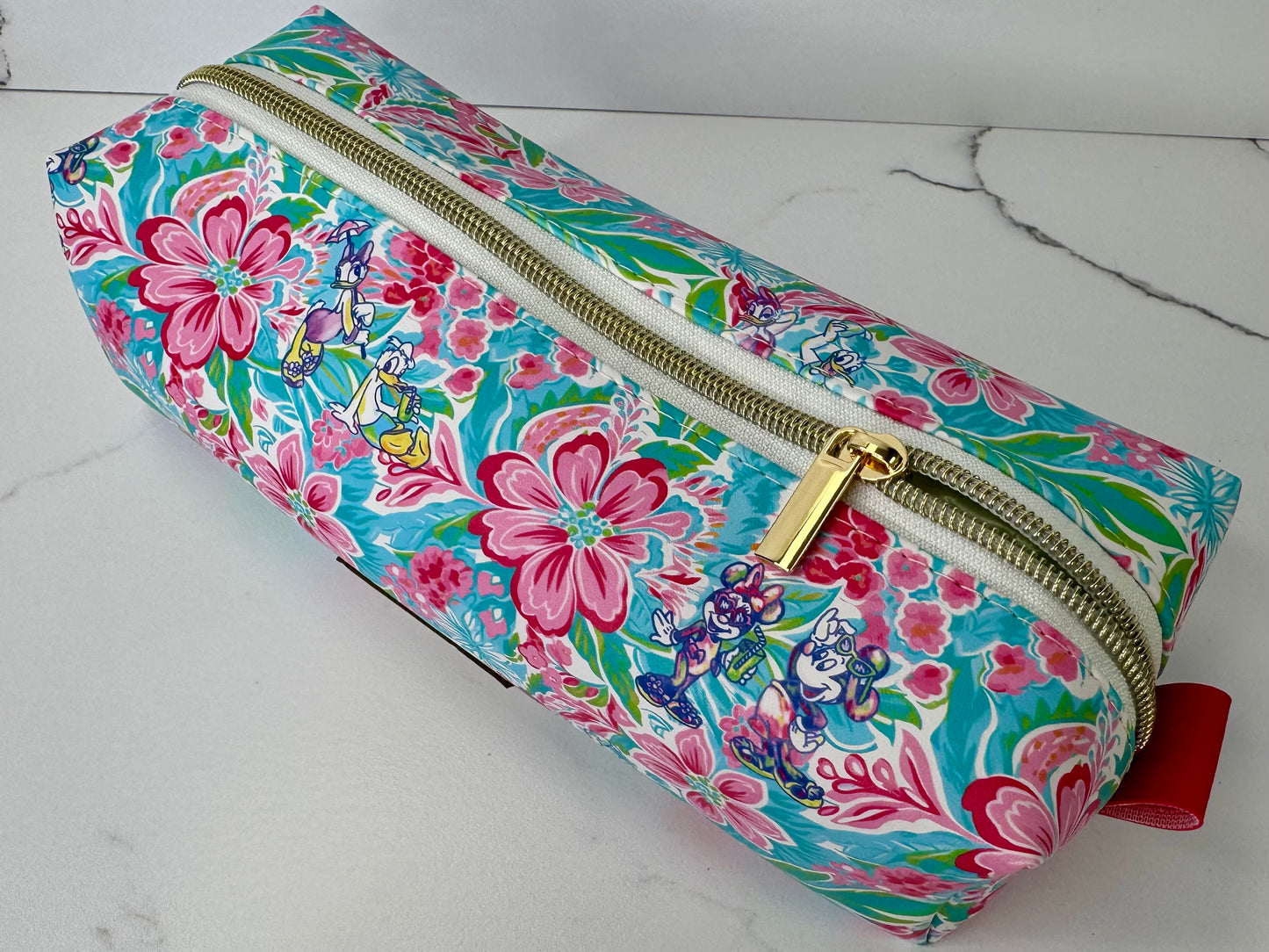 Island Adventure Blue & White Floral Boxy Bag