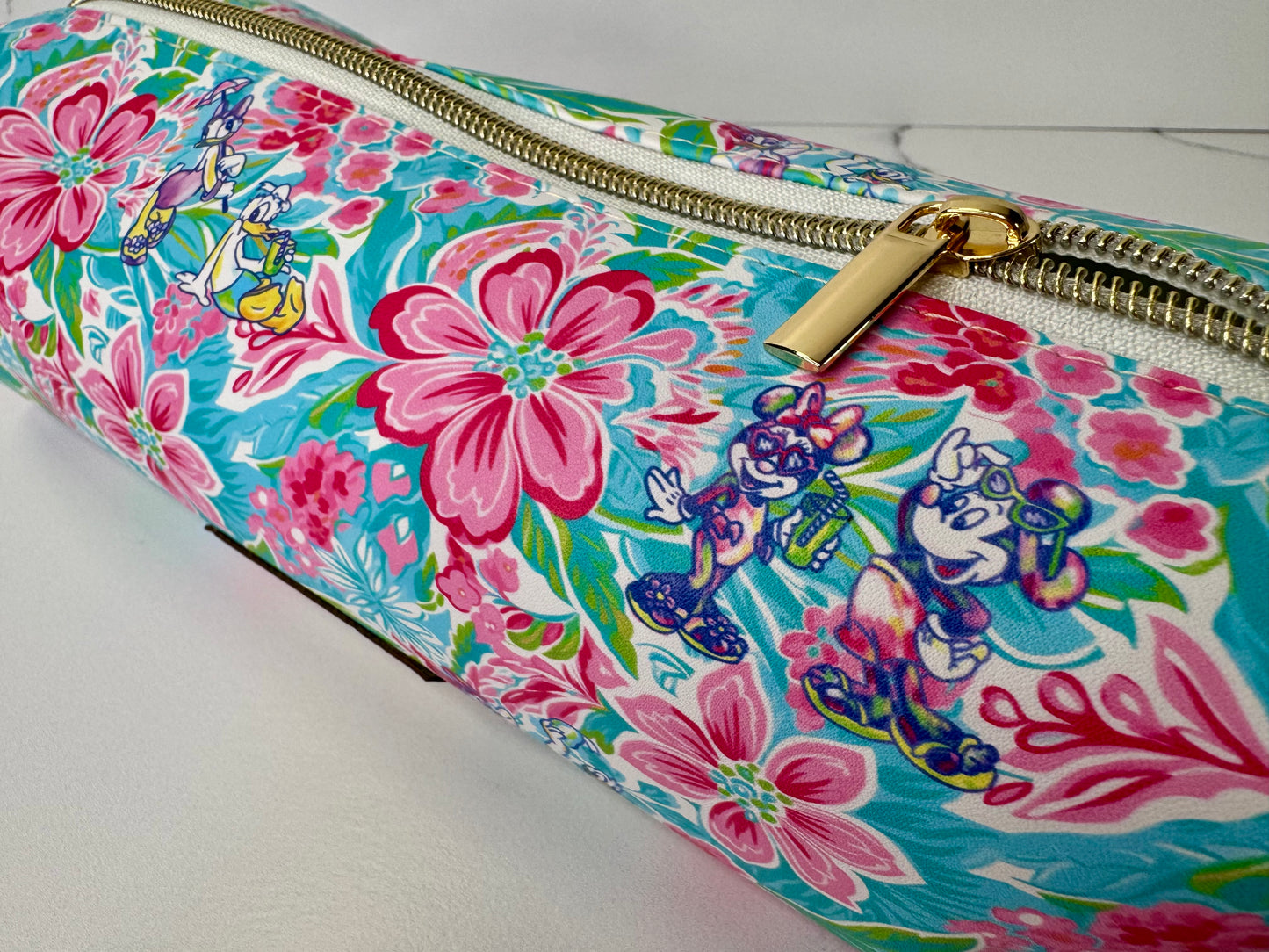 Island Adventure Blue & White Floral Boxy Bag