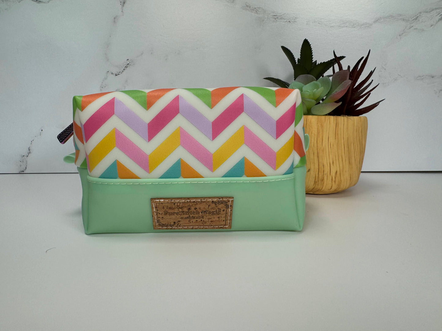 Pastel Chevron Boxy Bag Small