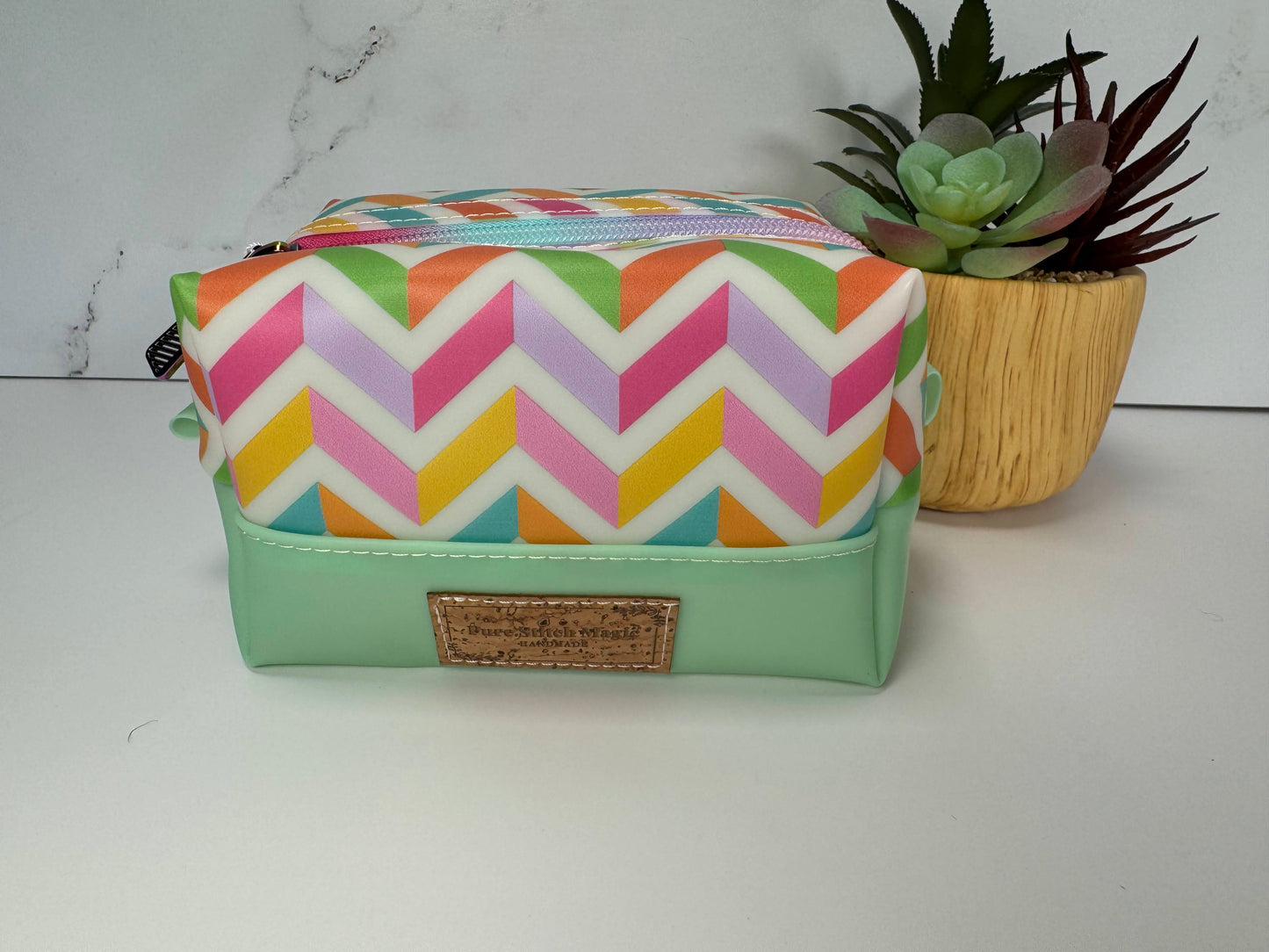 Pastel Chevron Boxy Bag Small