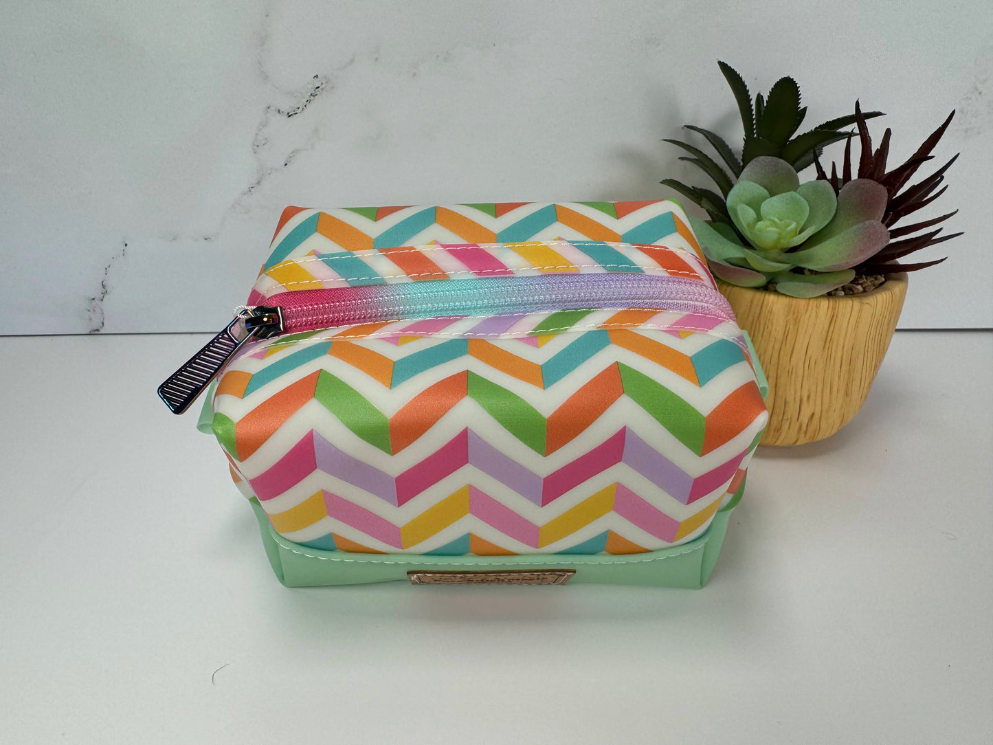 Pastel Chevron Boxy Bag Small