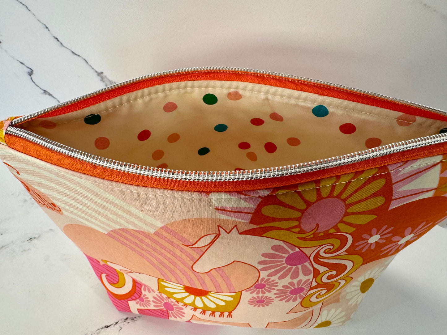 Willow Pouch - Carousel Daydream Makeup Bag | Large | Non-Contrast