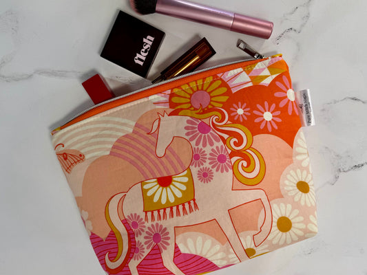 Willow Pouch - Carousel Daydream Makeup Bag | Large | Non-Contrast
