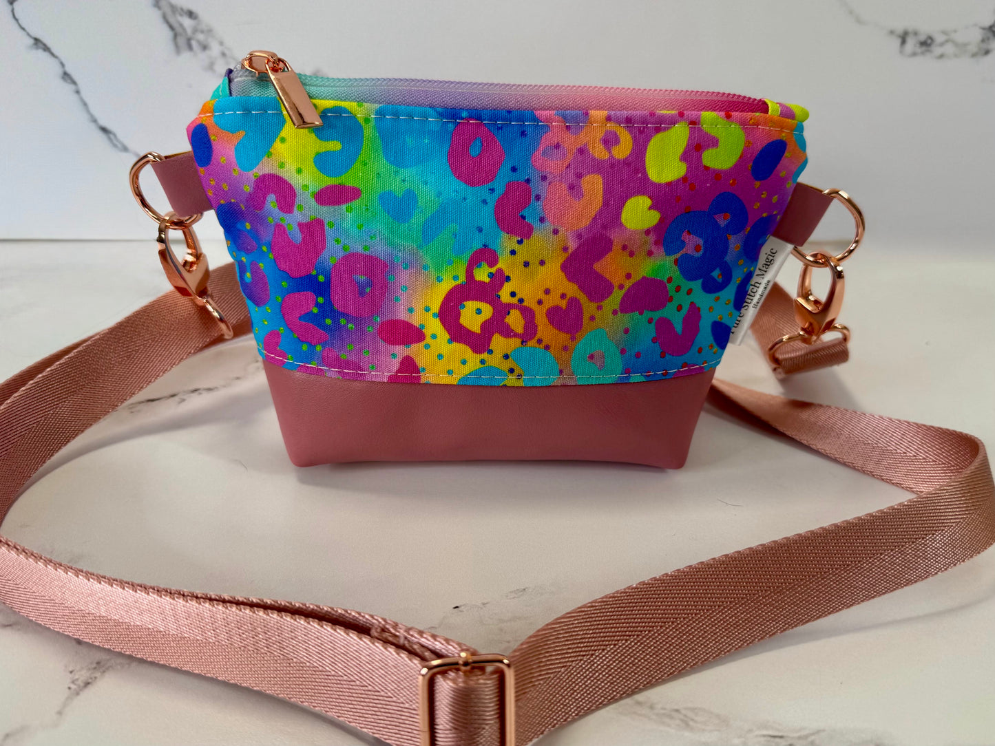 Willow Crossbody - Rainbow Leopard Small