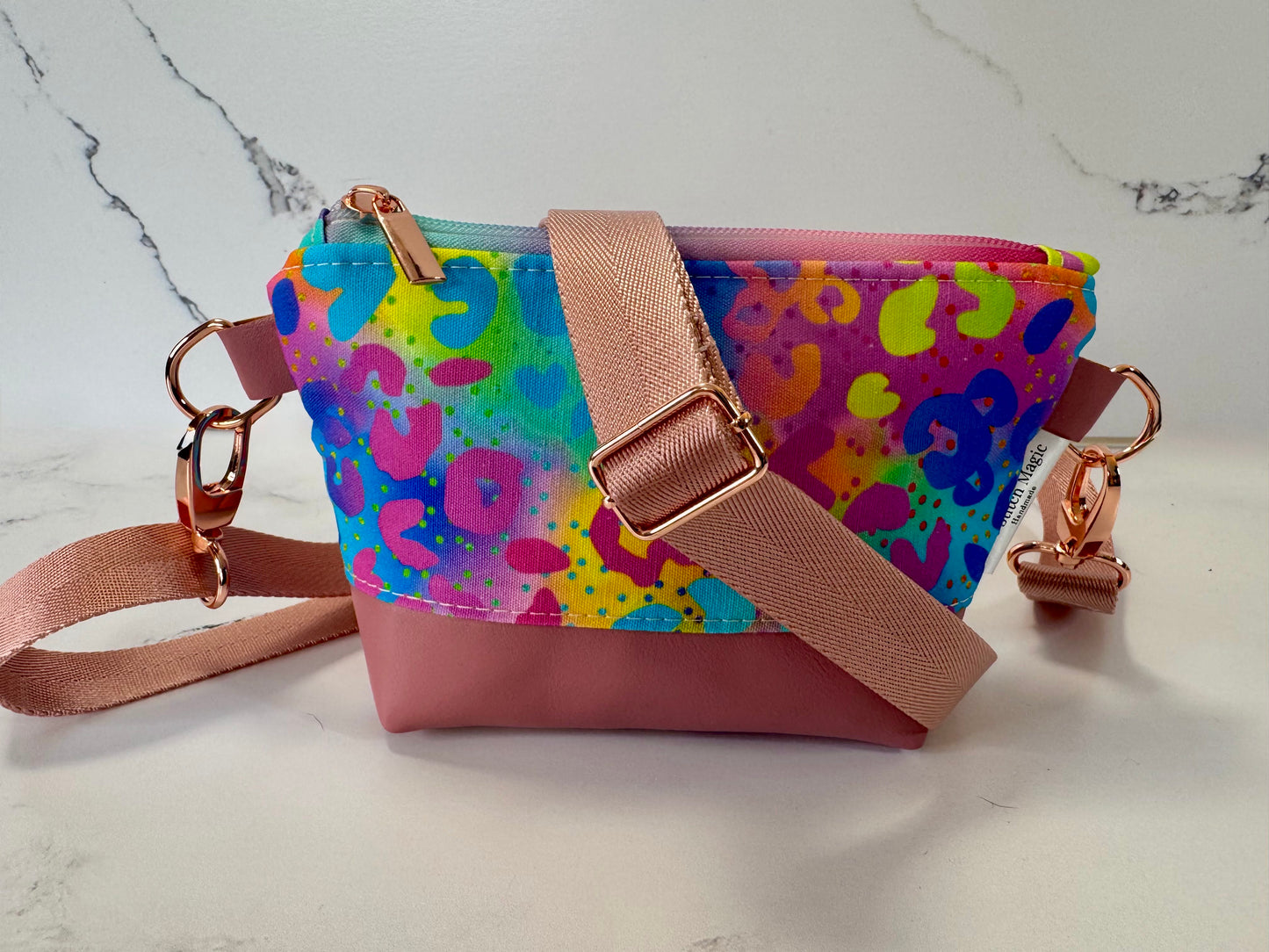 Willow Crossbody - Rainbow Leopard Small