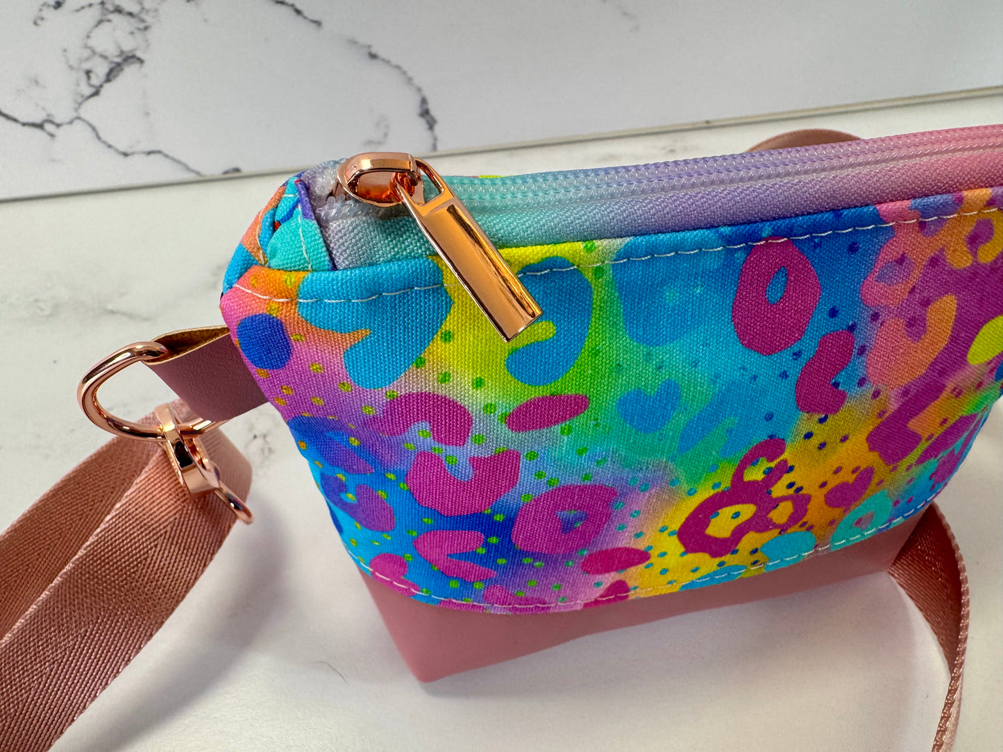 Willow Crossbody - Rainbow Leopard Small
