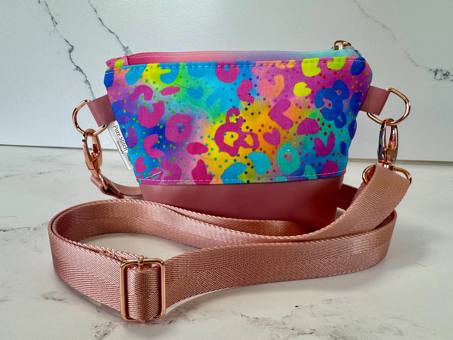 Willow Crossbody - Rainbow Leopard Small