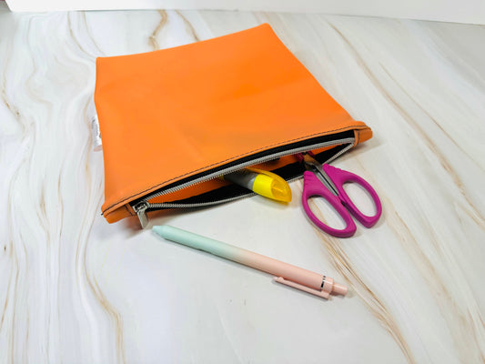 Orange Jelly Zipper Bag