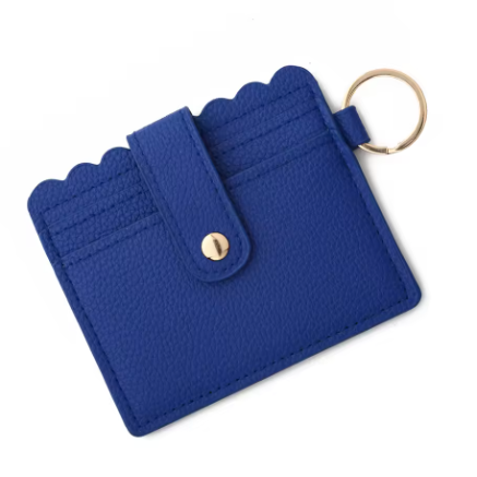PU Leather Colorful Key Buckle Bank Student Bus ID Card Holder