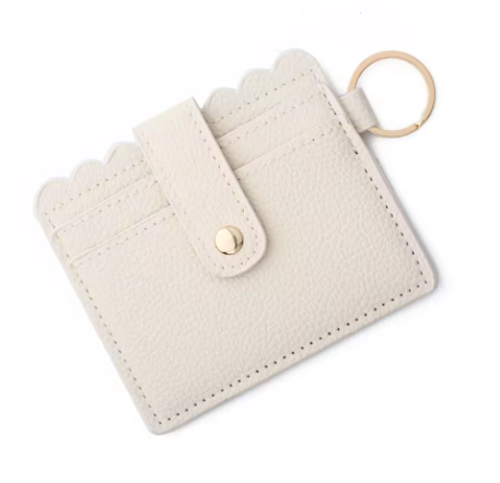 PU Leather Colorful Key Buckle Bank Student Bus ID Card Holder